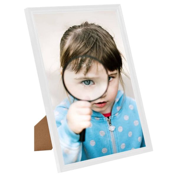 vidaXL Fotoramar 3 st för bord vit 18x24 cm MDF