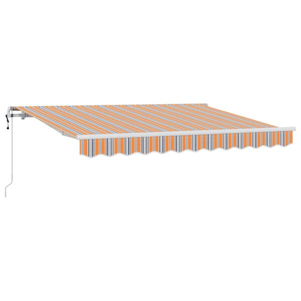 vidaXL Utf&auml;llbar markis Bl&aring; och Orange 250 x 200 cm tyg