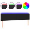 vidaXL S&auml;nggavel LED svart 180x5x78/88 cm konstl&auml;der