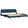 vidaXL Bed with Mattress "Dover" Blue 200x200 cm Velvet