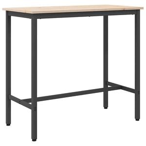 vidaXL bord Naturf&auml;rg 100 x 50 x 91 cm Konstruerat tr&auml; och st&aring;l