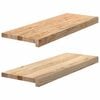 vidaXL Trappstegsmattor 2 pcs obehandlad 70x25x2 cm massiv ek