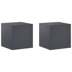 vidaXL V&auml;xtst&auml;ll 2 pcs Antracit 40 x 40 x 40 cm Galvaniserat st&aring;l
