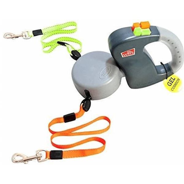 Wigzi Dubbelt inf&auml;llbart hundkoppel 3,0 gr&aring;