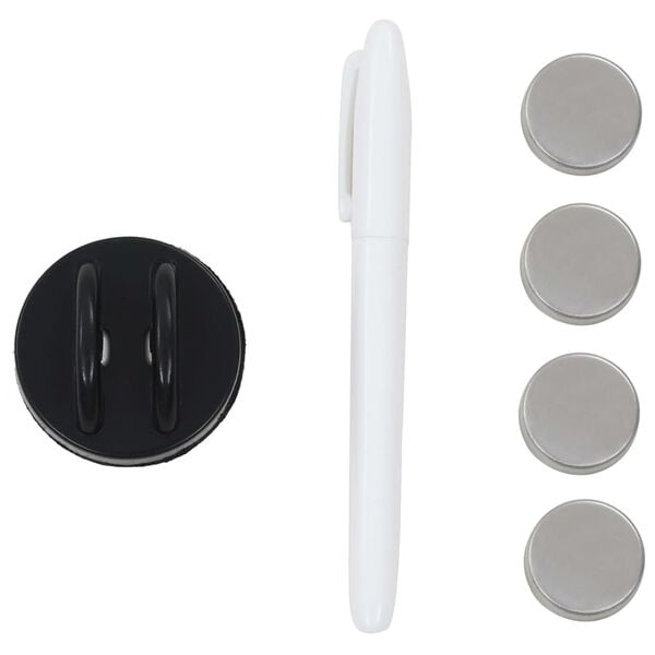 vidaXL Svarta tavlan magnetisk väggmonterad glas 60x40 cm