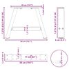 vidaXL Soffbordsben A-formade 2 st svarta 50x(30-31) cm st&aring;l