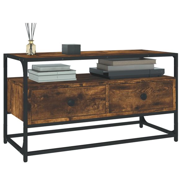 vidaXL Tv-b&auml;nk r&ouml;kf&auml;rgad ek 80x35x45 cm konstruerat tr&auml;