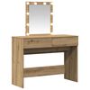 vidaXL Smyckebord Artisan Ek 100 x 40 x 130 cm Konstruerat tr&auml;