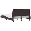 vidaXL Bed with Mattress Dark Brown 120x200 cm Fabric