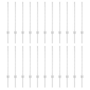 vidaXL Inb&auml;ddad staketpost 22 st Silver 120 cm Pulverlackerat st&aring;l