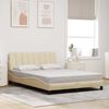 vidaXL Bed Frame without Mattress "Hanko" Cream 140x200cm Fabric