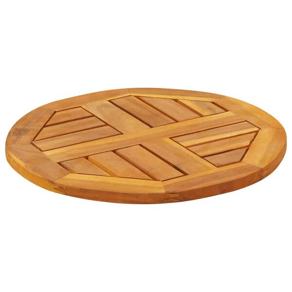 vidaXL Bordsskiva Ø40x2 cm rund massivt akaciaträ