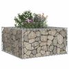 vidaXL Gabion upph&ouml;jd s&auml;ng Silver 80 x 80 x 40 cm Galvaniserat St&aring;l