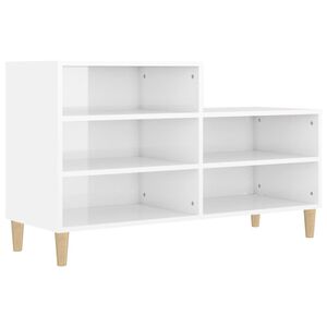 vidaXL Skosk&aring;p vit h&ouml;gglans 102x36x60 cm konstruerat tr&auml;