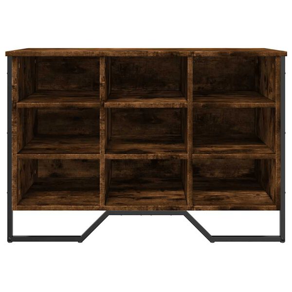 vidaXL Skosk&aring;p r&ouml;kf&auml;rgad ek 90x38x61,5 cm konstruerat tr&auml;