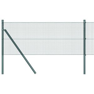 vidaXL Svetsat tr&aring;dgaller markf&auml;ste 100 x 0,8 m PVC-belagda st&aring;l Gr&ouml;n