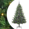 vidaXL Konstgjord F&ouml;rbelyst Julgran med Bollsats Gr&ouml;n 180 cm