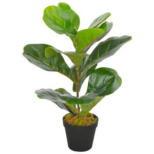 vidaXL Konstv&auml;xt Fiolfikus med kruka 45 cm gr&ouml;n