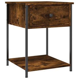 vidaXL S&auml;ngbord r&ouml;kf&auml;rgad ek 44x45x58 cm konstruerat tr&auml;