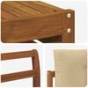 vidaXL Utomhussoffset 8 pcs Naturlig och Beige Massivt Akaciatr&auml;