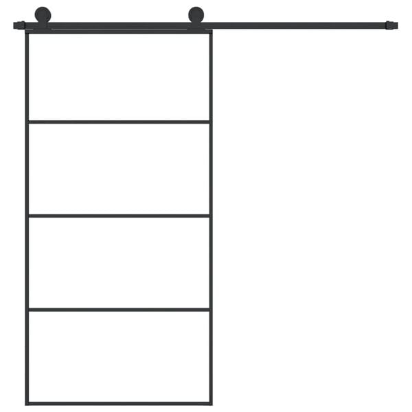 vidaXL Skjutd&ouml;rr med h&aring;rdvara 102,5x205 cm ESG-glas och aluminium