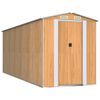 vidaXL Tr&auml;dg&aring;rdsskjul ljusbrun 192x523x223 cm galvaniserat st&aring;l