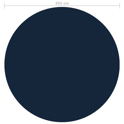 vidaXL Värmeduk för pool PE 455 cm svart och blå