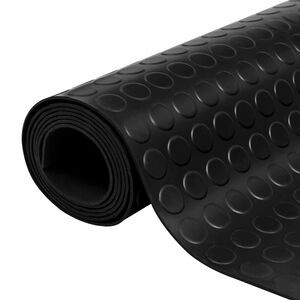 vidaXL Golvmatta Svart 1 x 2 m Gummi