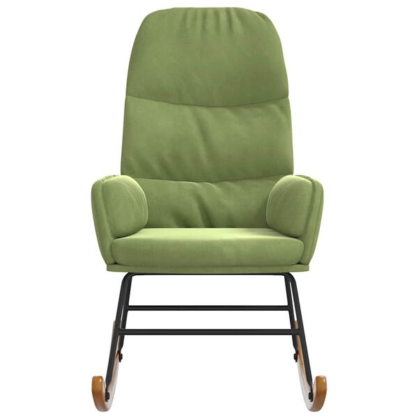 vidaXL Gungstol ljusgr&ouml;n sammet