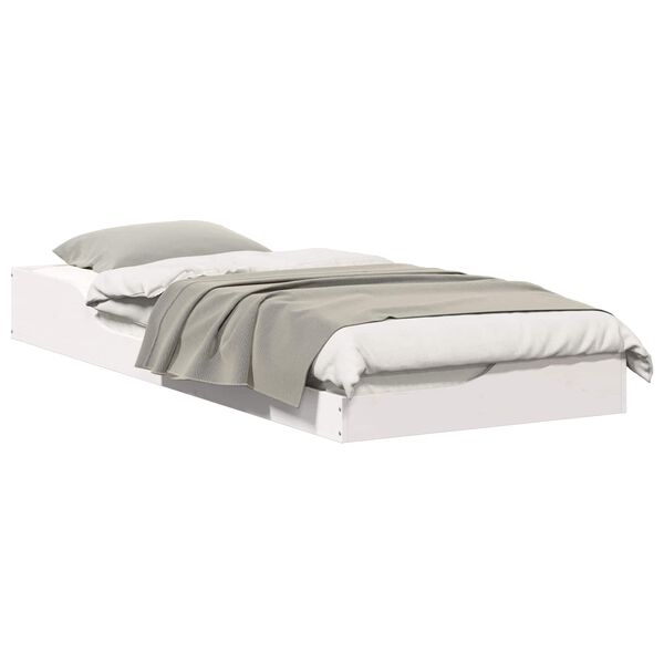 vidaXL S&auml;ngram Vit 100 x 220 cm Massiv furu