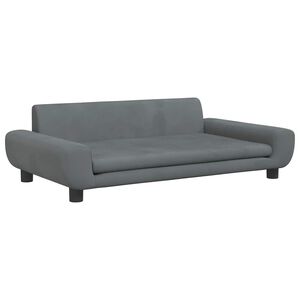 vidaXL Hundb&auml;dd m&ouml;rkgr&aring; 100x54x33 cm sammet