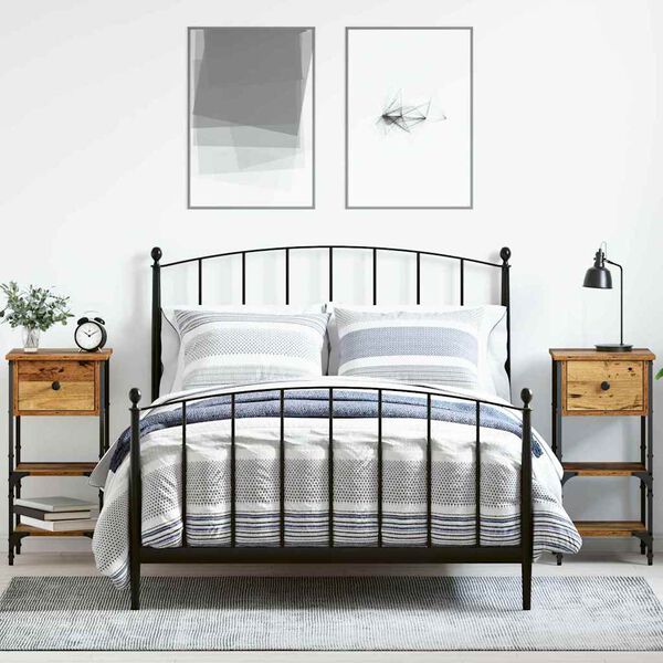 vidaXL Nattduksbord 2 pcs Brun 33,5 x 36 x 70 cm Solid &aring;tervunnen tr&auml;