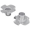 vidaXL Prongad T-mutter 2 pcs Silver M6 mm St&aring;l