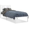 vidaXL S&auml;ngram med huvudgavel metall vit 80x200 cm
