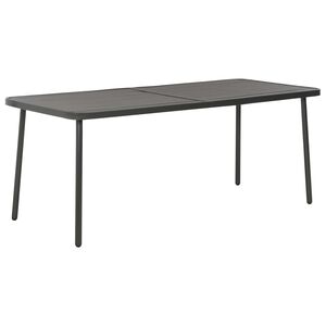 vidaXL Tr&auml;dg&aring;rdsbord m&ouml;rkgr&aring; 180x83x72 cm st&aring;l