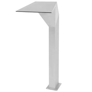 vidaXL Poolfont&auml;n rostfritt st&aring;l 50x30x90 cm silver