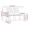 vidaXL Trädgårdsbänk 2-sits 165 cm svart stål