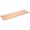 vidaXL V&auml;gghylla ljusbrun 200x60x(2-4) cm behandlad massiv ek