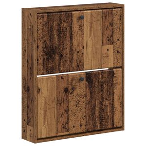 vidaXL V&auml;ggmonterad skosk&aring;p BREDA 71 x 17 x 86 cm Konstruerat tr&auml;