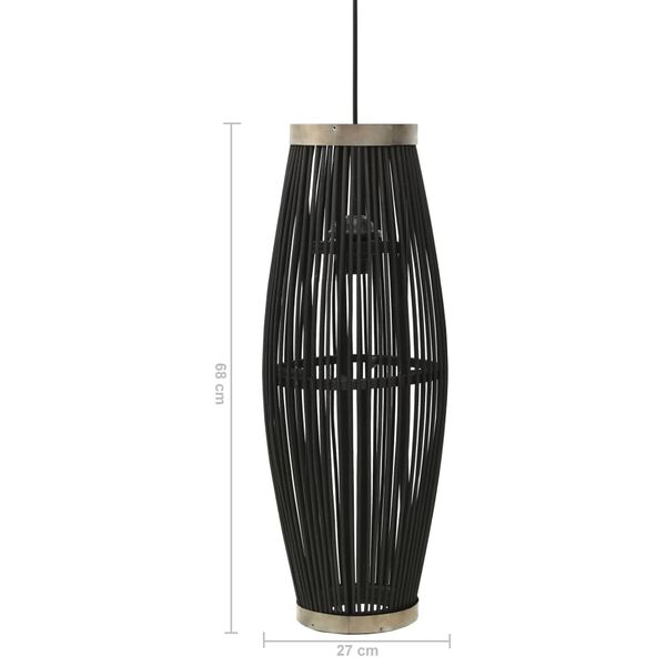 vidaXL Taklampa svart pil 40 W 27x68 cm oval E27