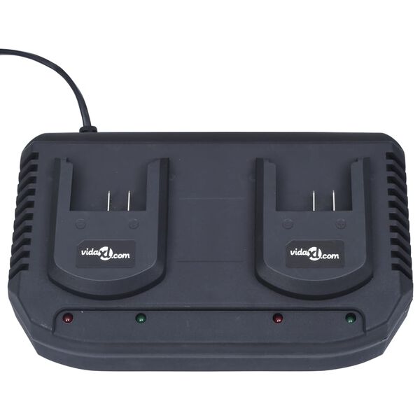 vidaXL Snabbladdare f&ouml;r 20V Li-ion batterier 2 laddningsuttag