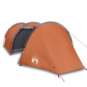 vidaXL Campingt&auml;lt tunnel 4 personer orange vattent&auml;tt