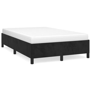 vidaXL S&auml;ngram utan madrass svart 120x200 cm sammet