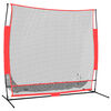 vidaXL Portabelt baseballn&auml;t svart och r&ouml;d 215x107x216 cm polyester