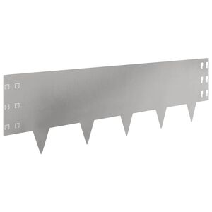 vidaXL Kant f&ouml;r gr&auml;smatta 30 st 100 x 30 cm St&aring;l Silver