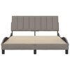 vidaXL Bed Frame without Mattress "Hanko" Taupe 140x190 cm Fabric