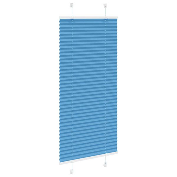 vidaXL Plisserad persienn bl&aring; 60x100cm tyg bredd 59,4cm polyester