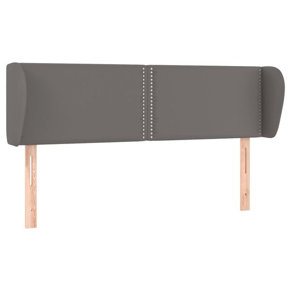 vidaXL S&auml;nggavel med kanter gr&aring; 147x23x78/88 cm konstl&auml;der