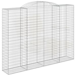 vidaXL Gabion b&aring;gformad 300x50x220/240 cm galvaniserat j&auml;rn