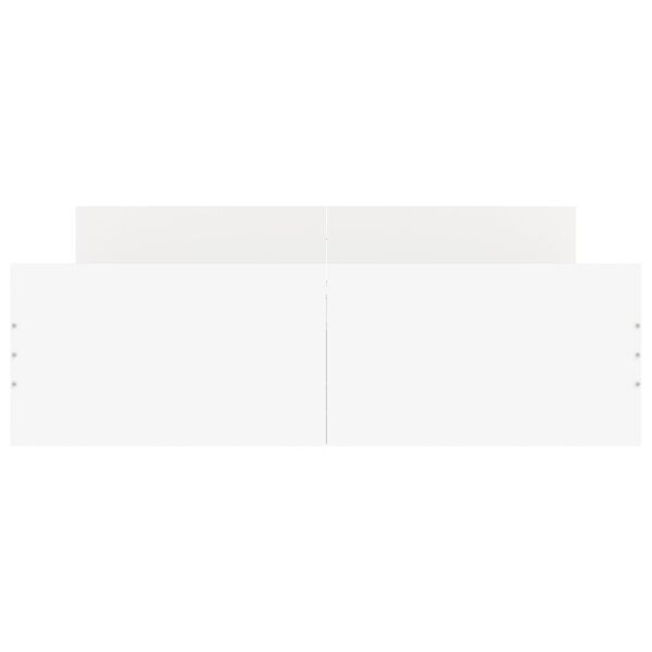 vidaXL S&auml;ngram med huvudgavel och fotgavel vit 140x190 cm